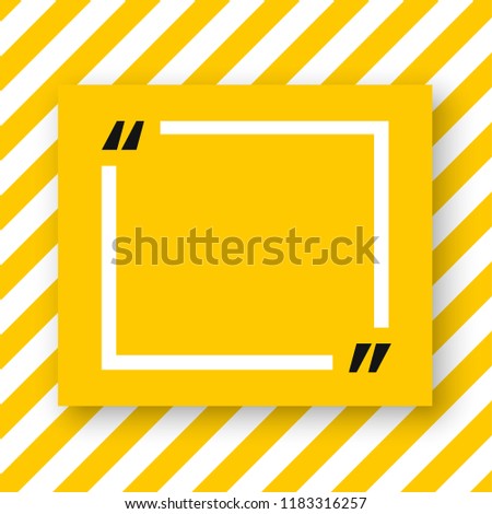 Yellow background for quote. Vector illustration