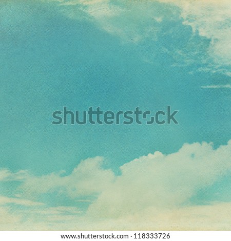 Retro sky and clouds  background. Royalty-Free Stock Photo #118333726