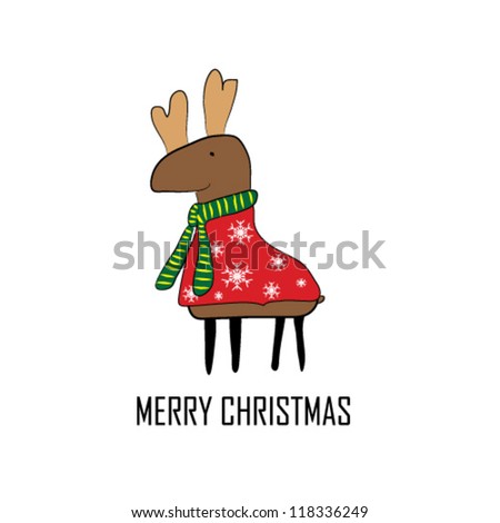 Funny Christmas reindeer