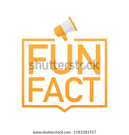 Hand holding megaphone - Fun fact. Vector stock illustration.
