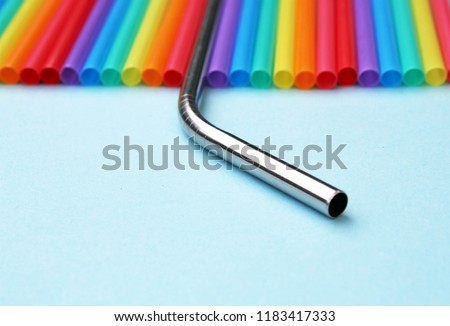 straw straws plastic free metal reusable plastic drinking straw background colourful  full screen plastic free ban stock photo, stock photography, stock photograph, 