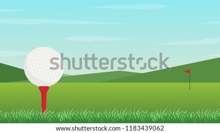 Golf poster vector. wallpaper. free space for text. background.