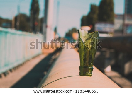 broken green bottle
