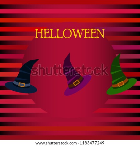 halloween hat witches night vector