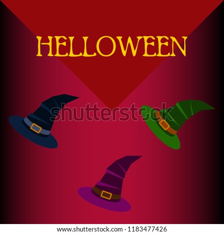 halloween hat witches night vector