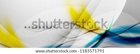 Smooth flowing wave motion concept background, vector illustration