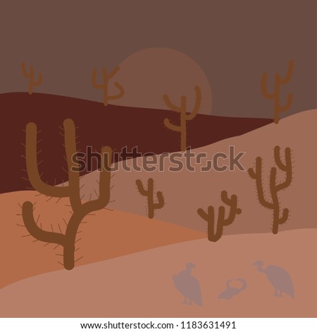 Beautiful brown, beige and pink vintage cactuses, succulents. Composition. Sand. Flowers. Landscape with brown, beige and pink colors.