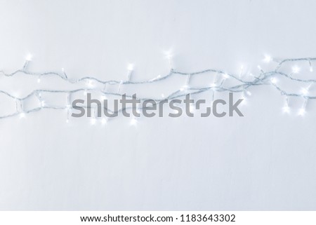 Christmas and New Year garland on a light background