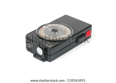 Exposure meter isolated on the white background