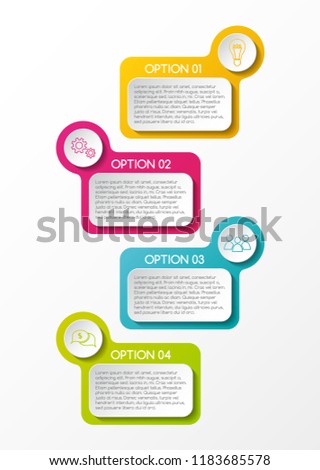 Infographic template with business icons. Vector.