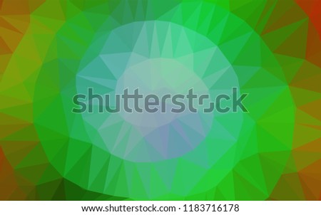 Light Multicolor, Rainbow vector low poly cover. Brand new colored illustration in blurry style with gradient. Triangular pattern for your business design.
