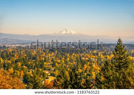 Mount Hood from Rocky Butte, Oregon-USA