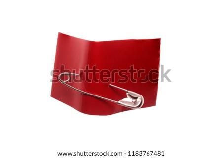 brooch made from stainless,isolated on white