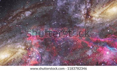 Abstract scientific background - galaxy and nebula in space. Elements of this image furnished by NASA