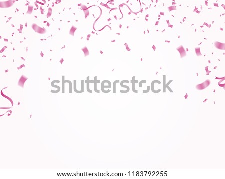 Celebration background template with confetti ribbons illustration. Happy day background with colorful balloons and confetti, illustration.Celebrate brochure or flyer .Happy New Year Royalty-Free Stock Photo #1183792255