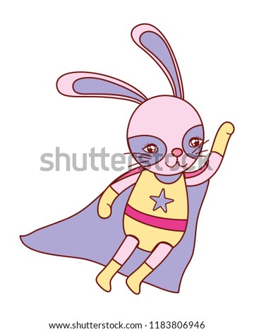 rabbit superhero costume with mask and cape
