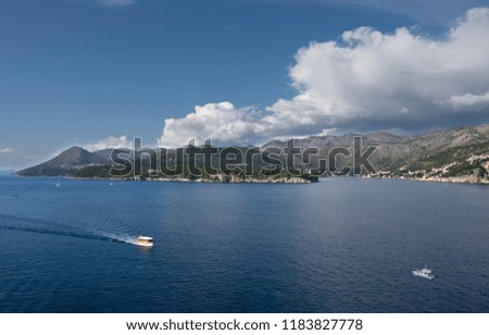An image of Amazing Scenery in Adriatic Sea, Dalmatia, Croatia. A Photo Taken from Cruise Ship. 