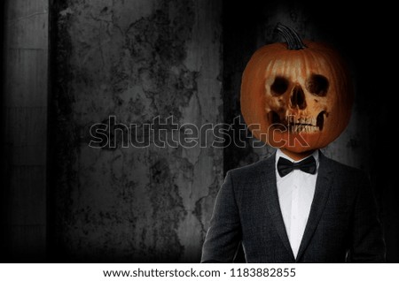 halloween concept , scary pumpkin