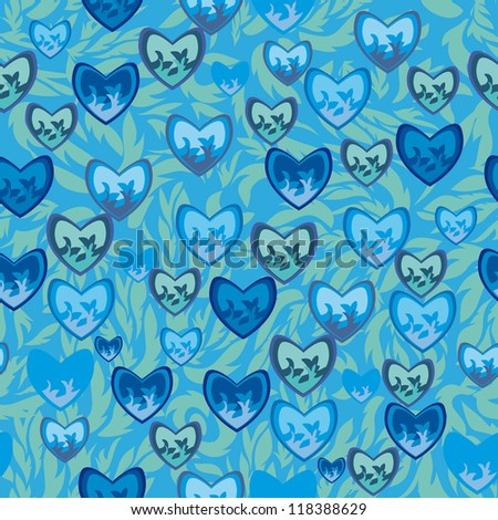 love background. Vector seamless pattern