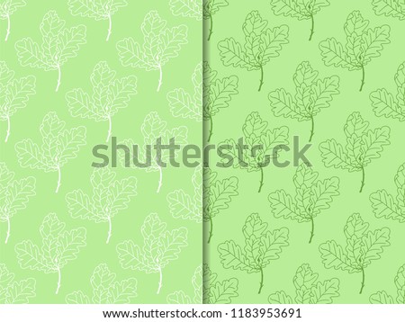 abstract floral seamless pattern with oak leaves