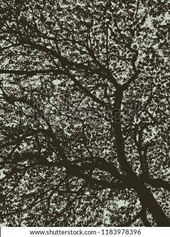           abstract silhouette tree - retro style