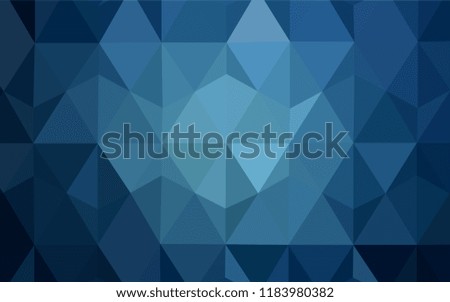 Dark BLUE vector polygon abstract layout. Shining polygonal illustration, which consist of triangles. New template for your brand book.