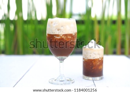 Irish coffee and copy space,summer drink and cold drink in the party, best alcoholic drinks, cocktail and mocktail