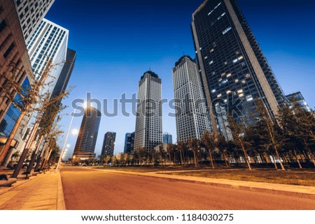 Night view and road of modern cities