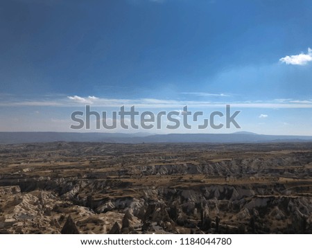 Sky Beautiful view stone cave  in Turkey