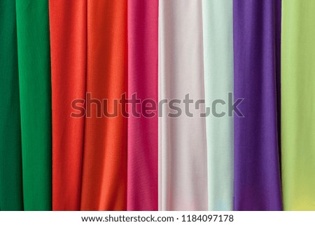 multi-colored fabric hanging