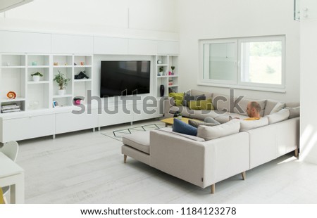 Modern interior of smart house