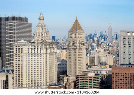 New York City Manhattan skyline panorama. USA