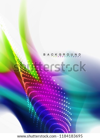 Background abstract - liquid colors wave flow, vector
