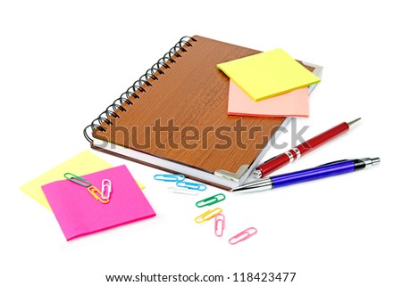 stationery isolated on a white background