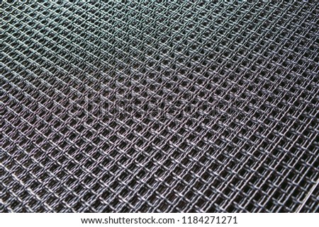 Metal grid. Heavy industry production. Metal rolling plant