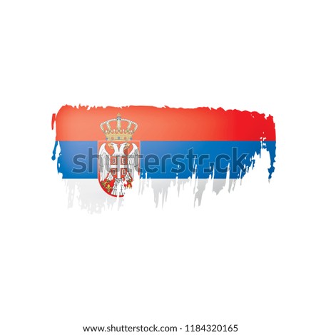 Serbia flag, vector illustration on a white background.