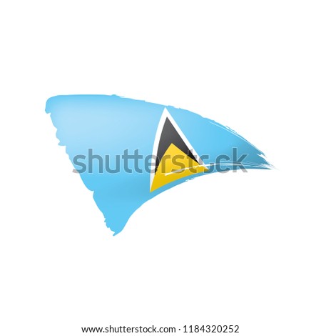 Saint Lucia flag, vector illustration on a white background.