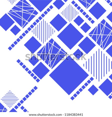 Vector Abstract geometric shape from color rhombus