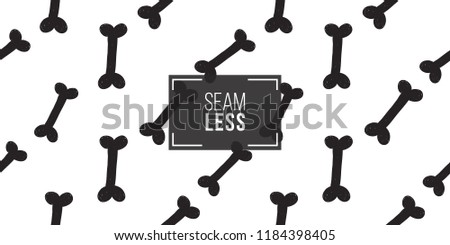Halloween seamless pattern with black bone. Cute vector background for decoration halloween cadrs, package paper, flyer. 