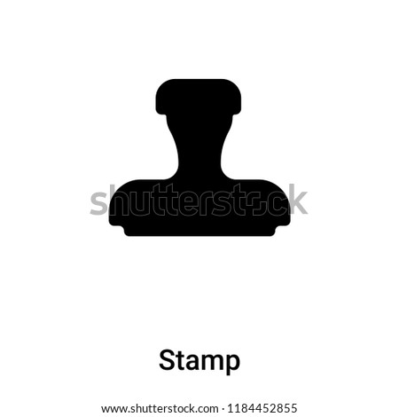 Stamp icon vector isolated on white background, logo concept of Stamp sign on transparent background, filled black symbol