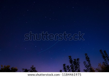 Big Dipper and milky way seen from Earth