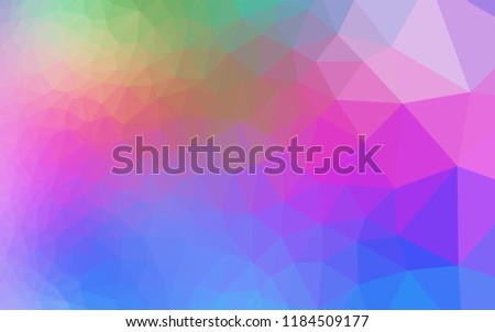 Light Multicolor, Rainbow vector polygonal pattern. A completely new color illustration in a vague style. The completely new template can be used for your brand book.
