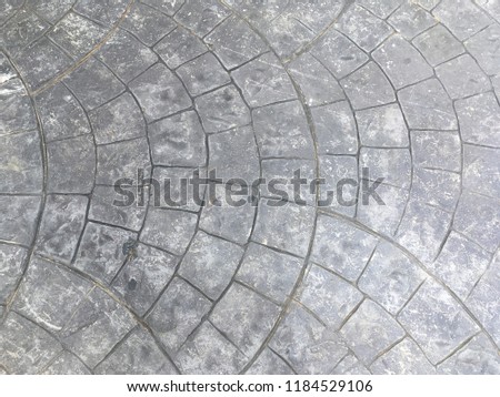 Grey stamp concrete or sidewalk floor texture background