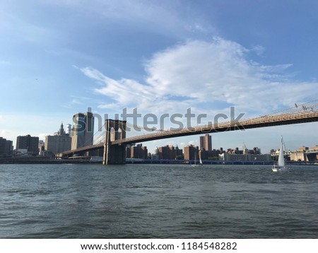 View from Dumbo Park to Brooklyn Bridge New York