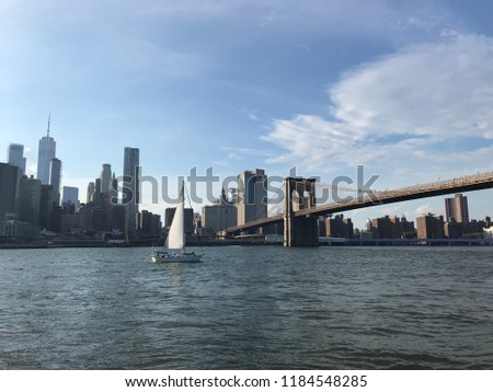 View from Dumbo Park to Brooklyn Bridge New York