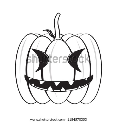 Isolated happy halloween pumpkin icon