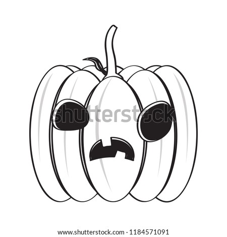 Isolated halloween pumpkin icon