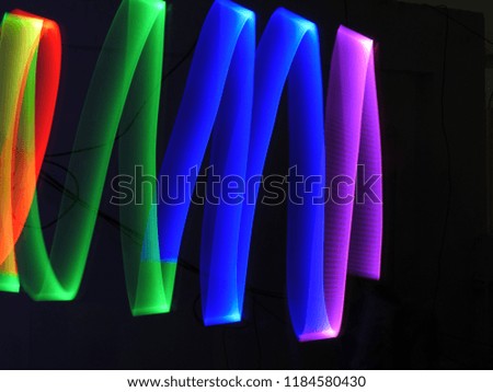 Light painting brush trails texture long exposure light capturing multiple colors, colorful effect