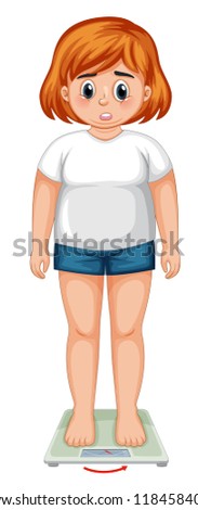 An overweight woman figure illustration