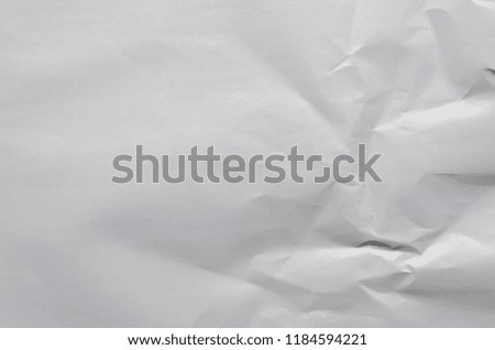 White background and wallpaper by crumpled paper, White crumpled paper texture with empty and free space for text, Background by scruffy paper texture and detail.